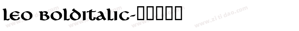 Leo BoldItalic字体转换
